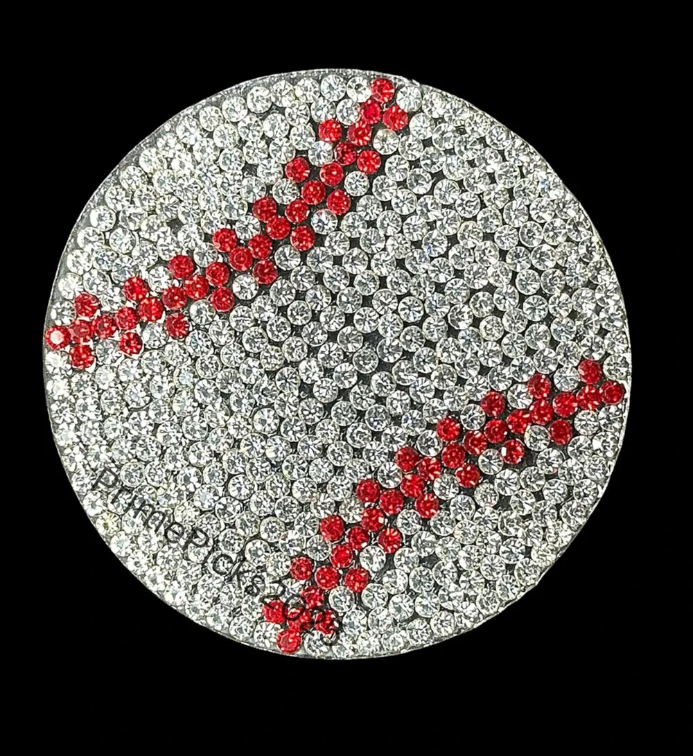 ⚾ Baseball Rhinestone Iron-On Patch 2 inch – Crystal DIY Bling Applique Baseball